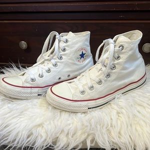 Used Converse Allstar Sneakers white Hightops Womens 7.5 Mens 5.5